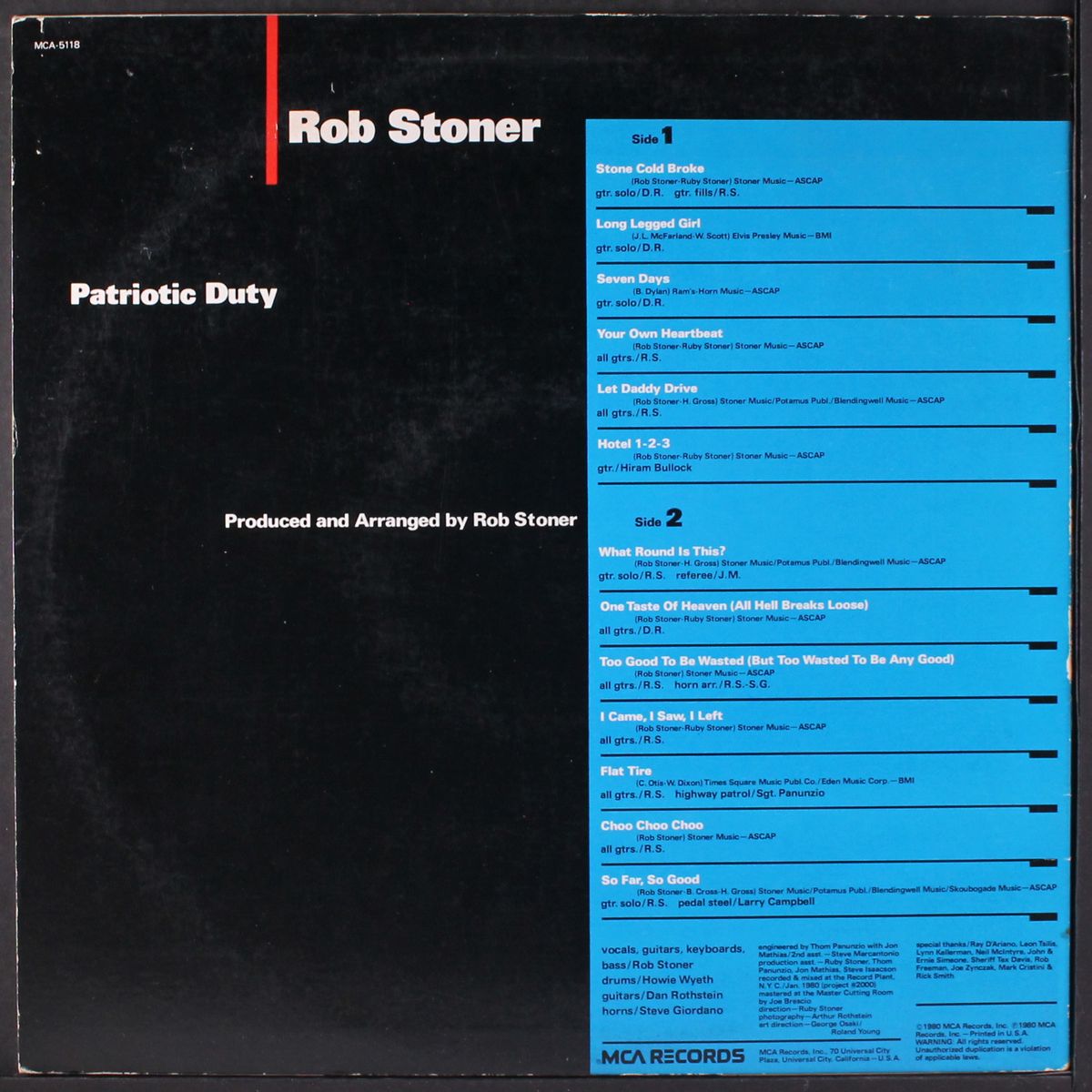 patriotic duty by ROB STONER