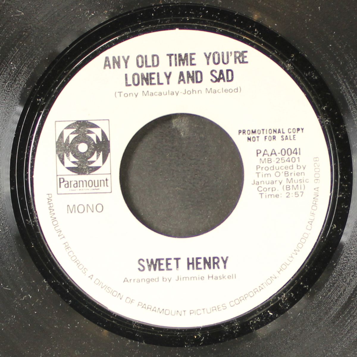 any old time you're lonely and sad / same by SWEET HENRY