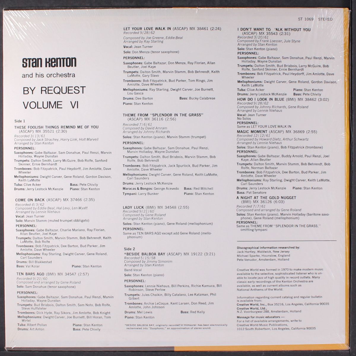 by request, vol. 6 by STAN KENTON