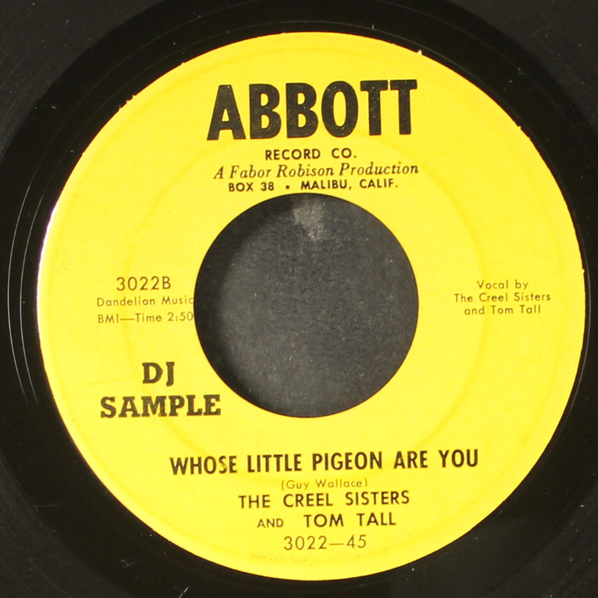 stop the clock rock / whose little pigeon are you by CREEL SISTERS