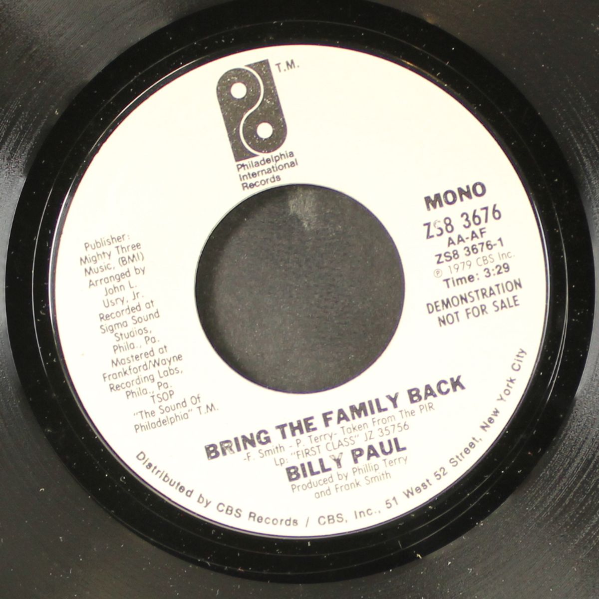 bring the family back / mono by BILLY PAUL