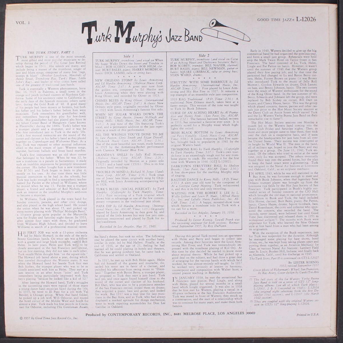 san francisco jazz vol. 1 by TURK MURPHY