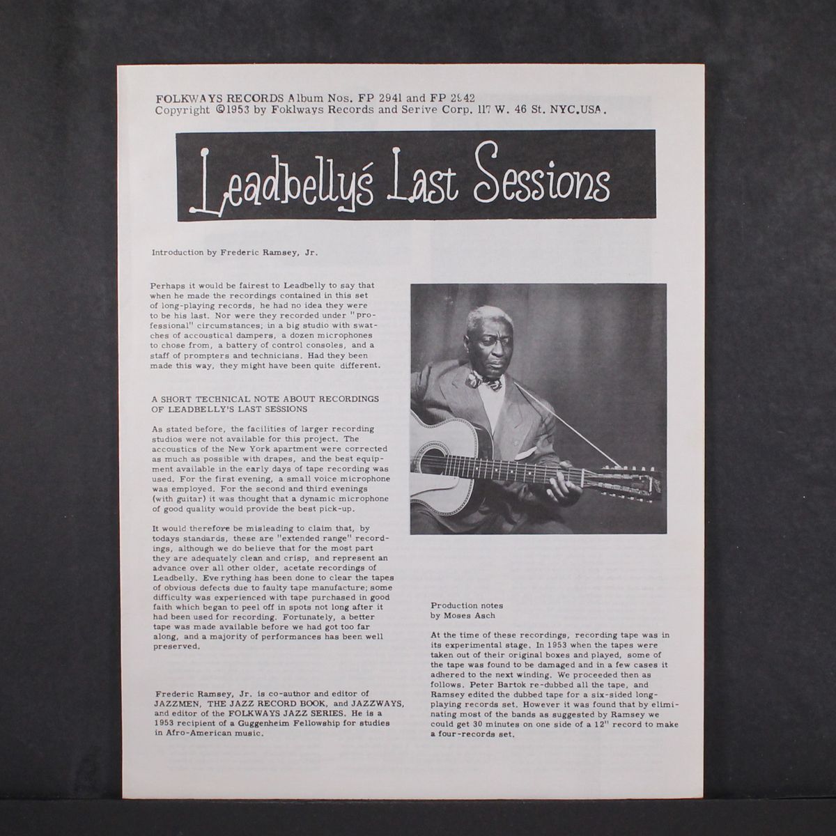 last sessions, vol. 2 by LEADBELLY