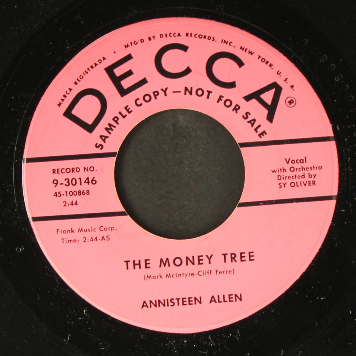 don't nobody move / the money tree by ANNISTEEN ALLEN