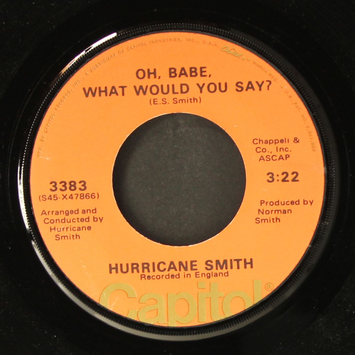 getting to know you / oh babe, what would you say? by HURRICANE SMITH