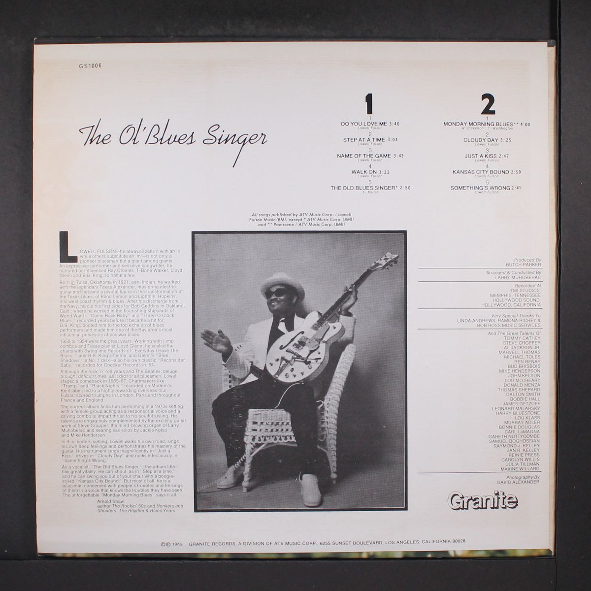 the ol' blues singer by LOWELL FULSON