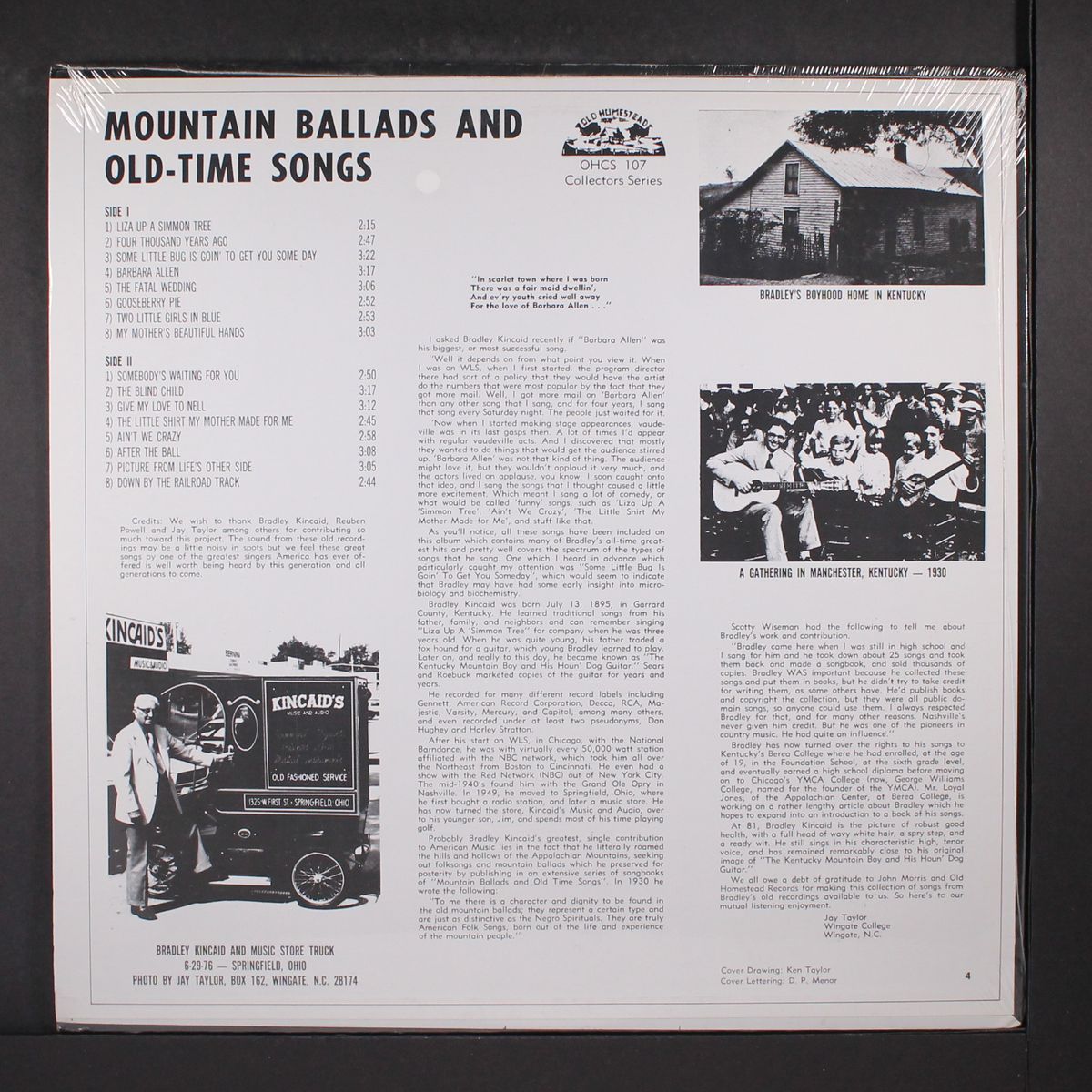 mountain ballads and old-time songs by BRADLEY KINCAID