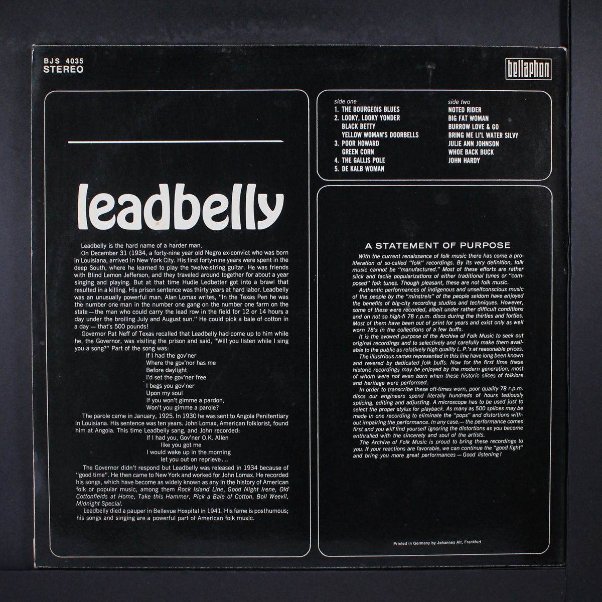 leadbelly by LEADBELLY