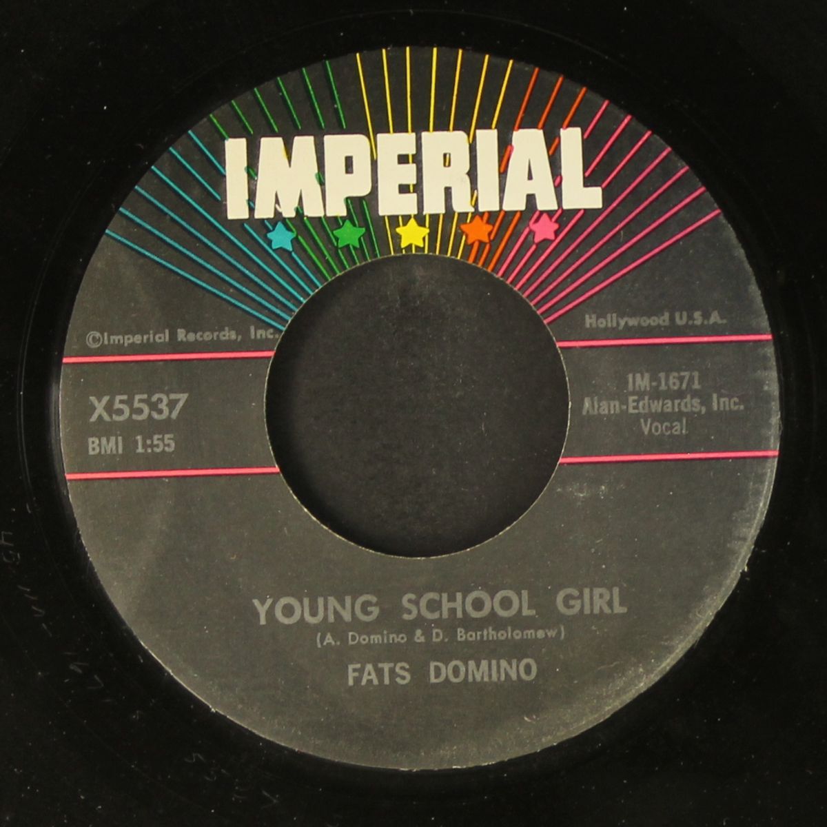 young school girl / it must be love by FATS DOMINO