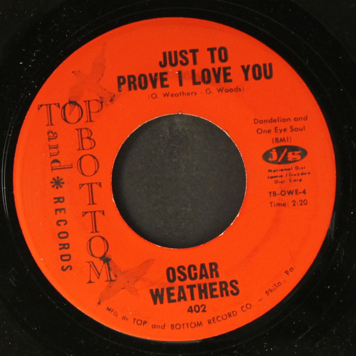 your fool still loves you / just to prove i love you by OSCAR WEATHERS