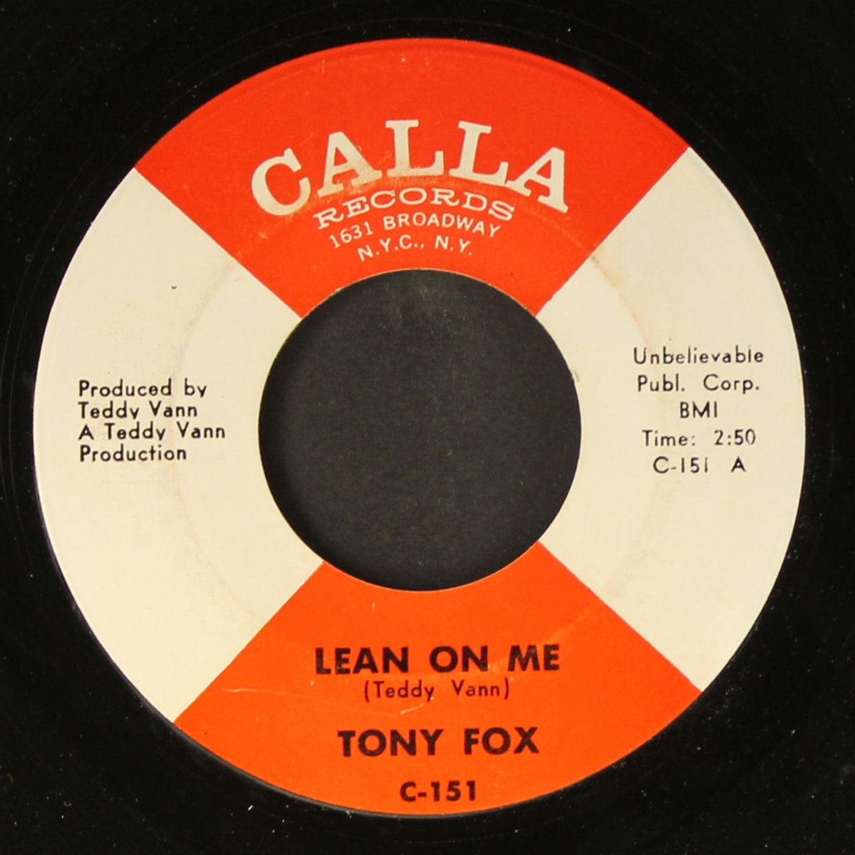 lean on me / grass roots by TONY FOX