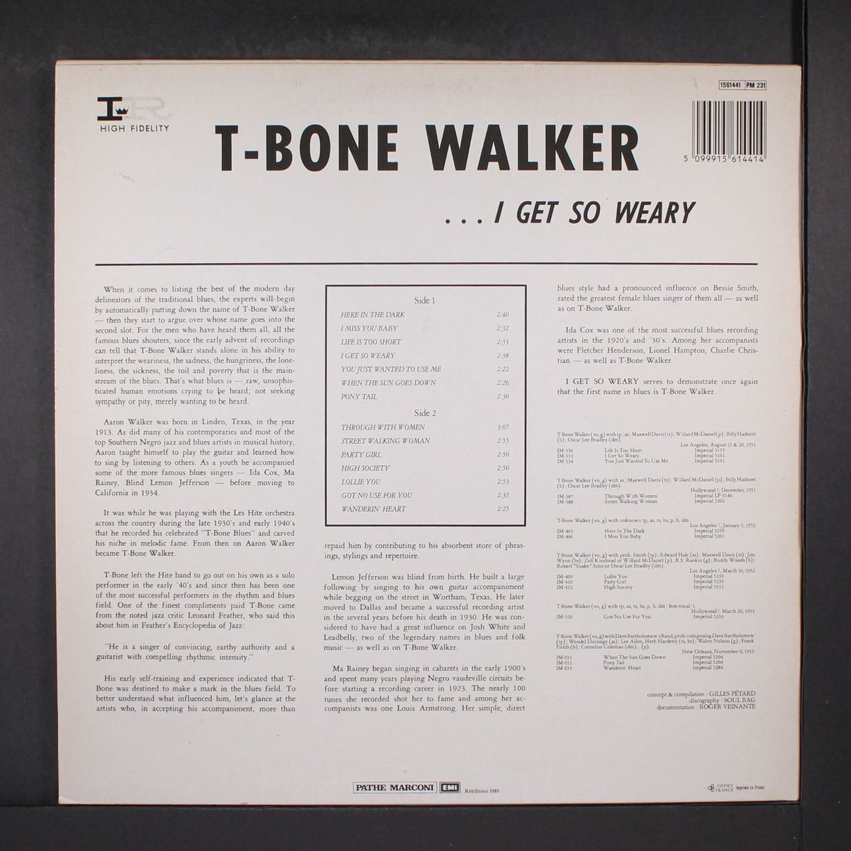 i get so weary by T-BONE WALKER