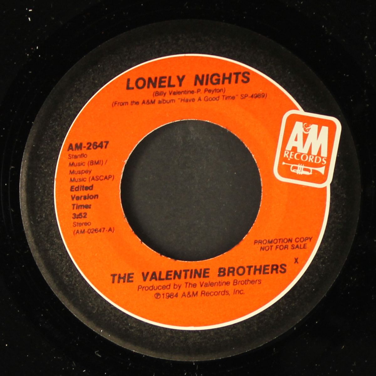 lonely nights / same by VALENTINE BROTHERS