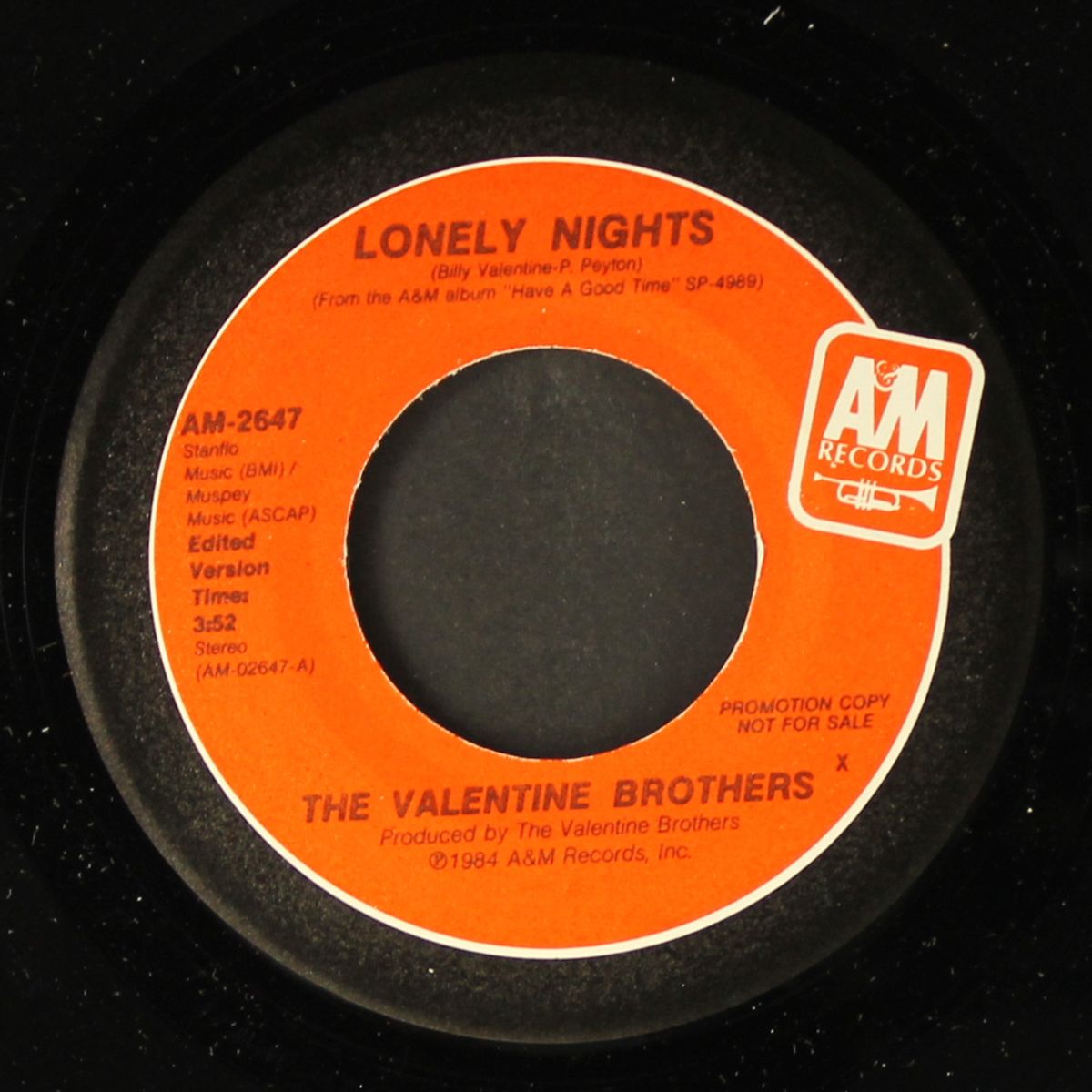 lonely nights / same by VALENTINE BROTHERS