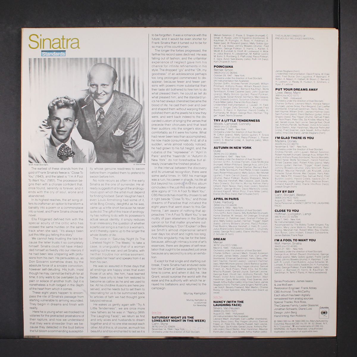 the voice: columbia years 1943-52 by FRANK SINATRA