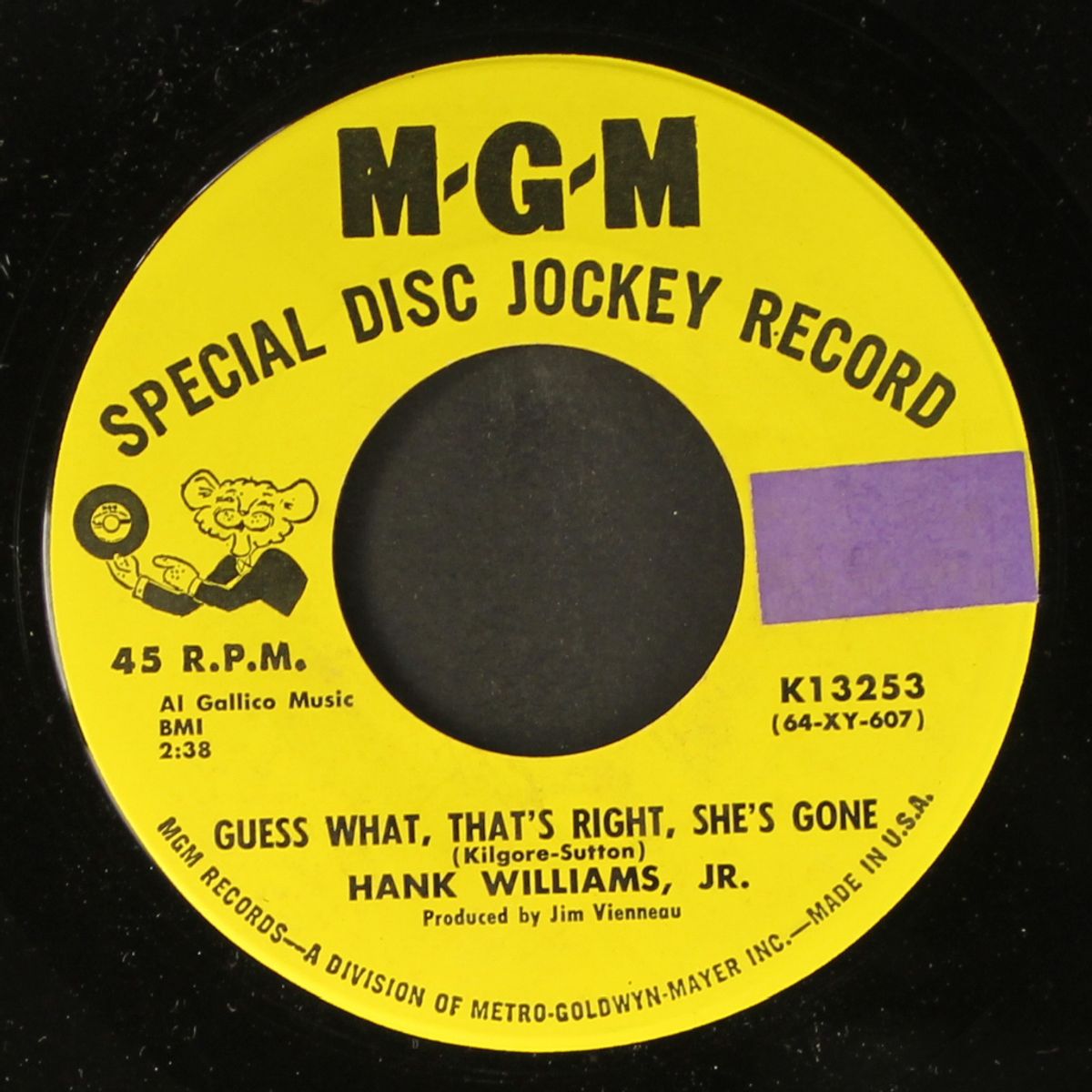 guess what, that's right, she's gone / goin' steady with the blues by HANK WILLIAMS, JR.