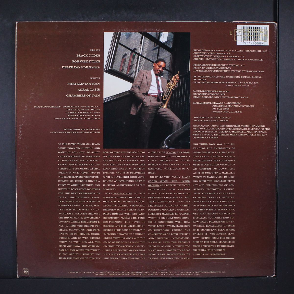 black codes by WYNTON MARSALIS