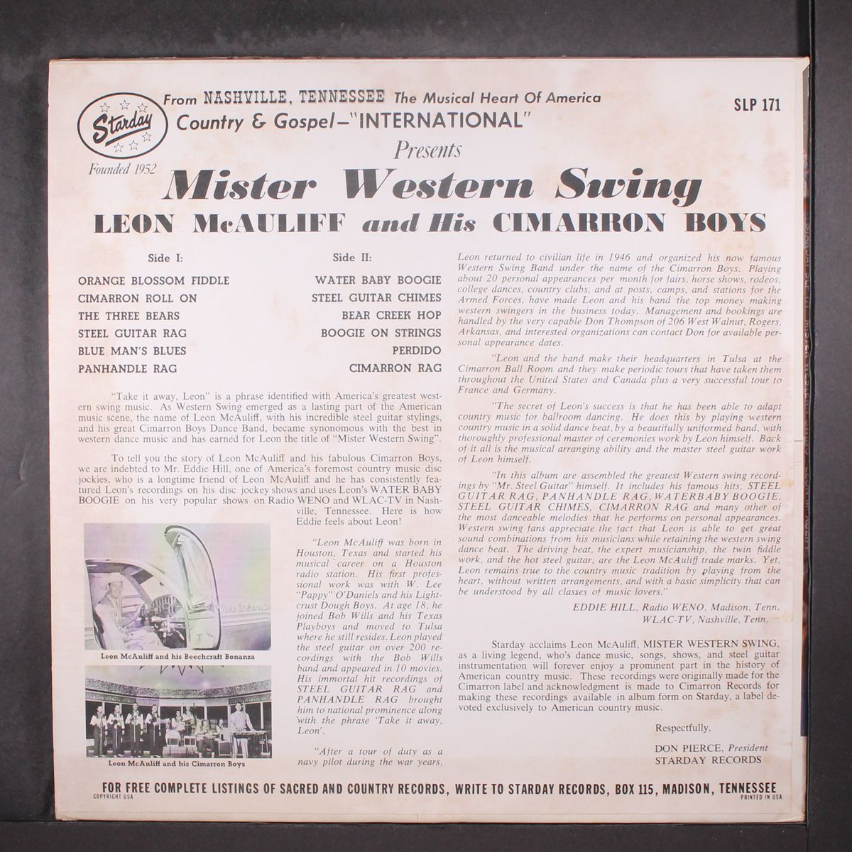 mister western swing by LEON MCAULIFF