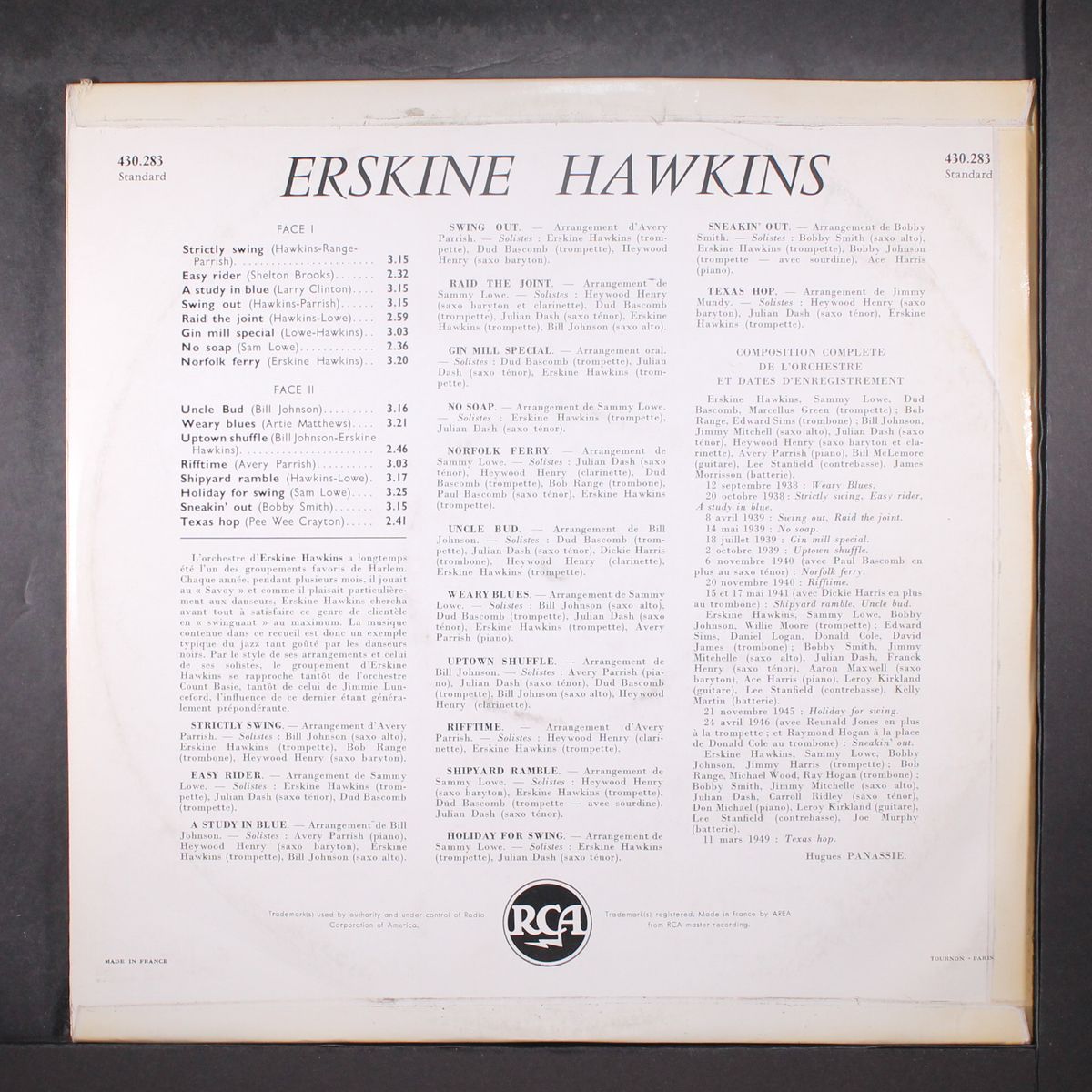 horizons du jazz no. 17 by ERSKINE HAWKINS