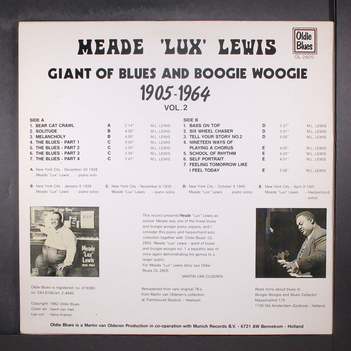 giant of blues and boogie woogie, vol. 2 by MEADE LUX LEWIS
