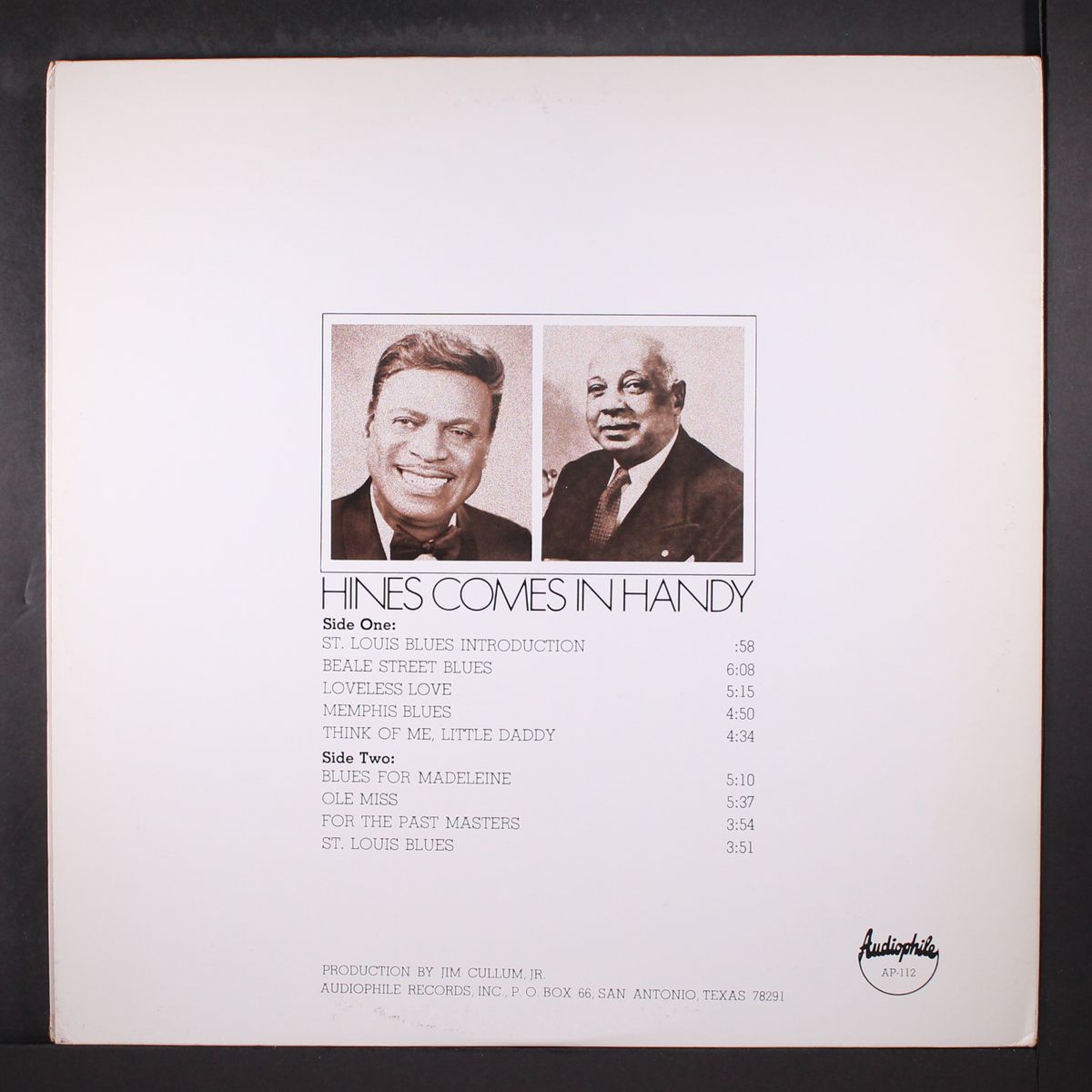 hines comes in handy by EARL HINES