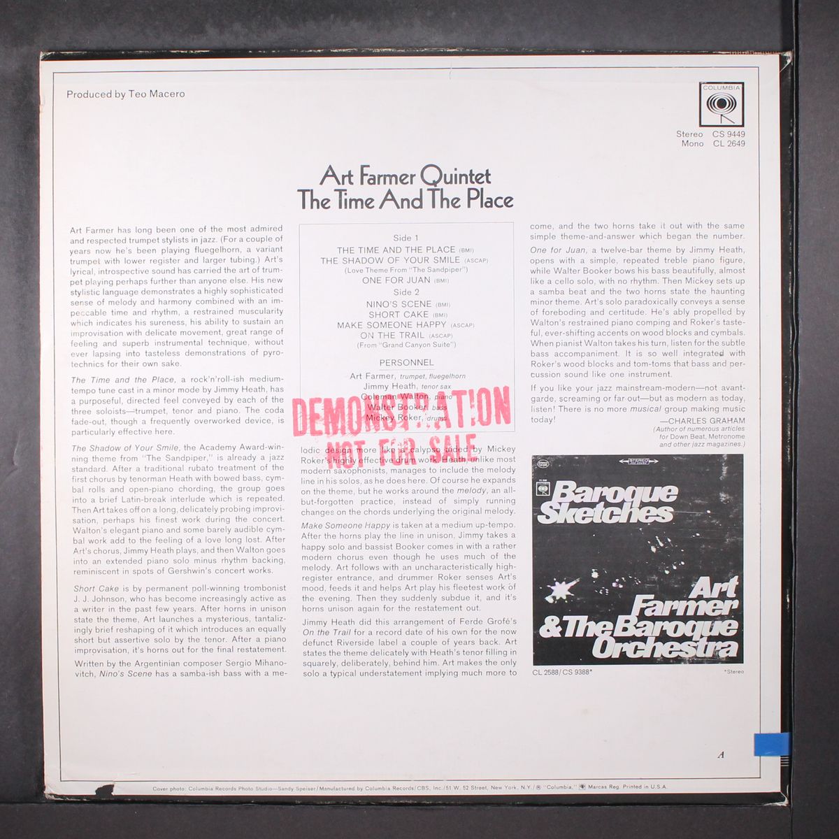the time and the place by ART FARMER QUINTET