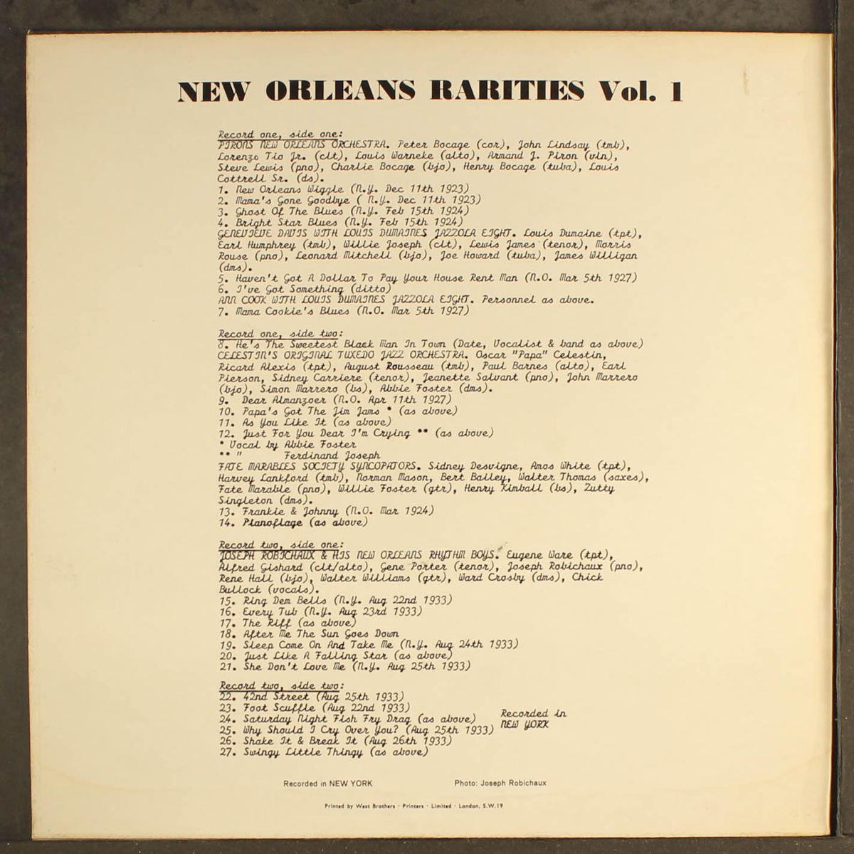 new orleans rarities, vol. 1 by VARIOUS