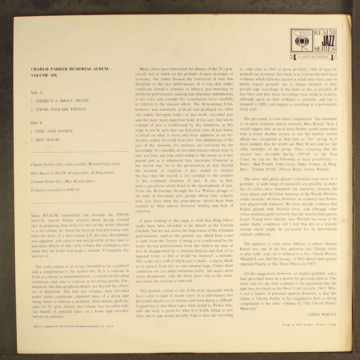 charlie parker memorial volume 6 by CHARLIE PARKER