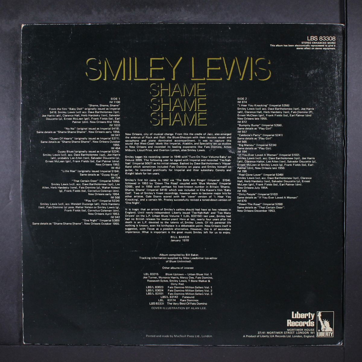 shame, shame, shame by SMILEY LEWIS