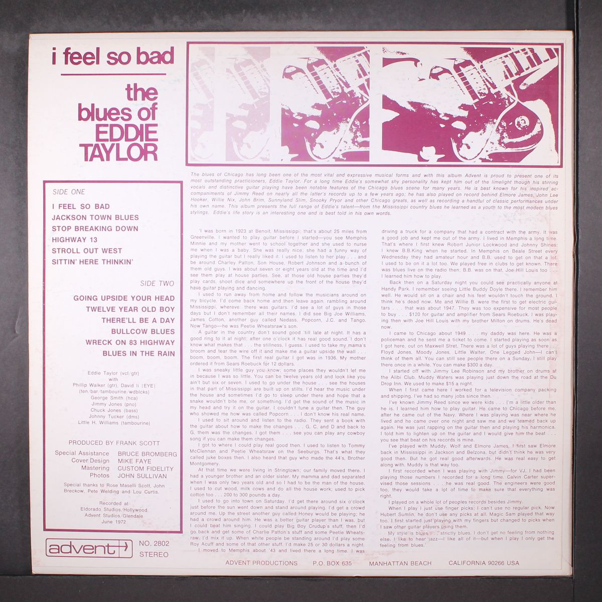 i feel so bad by EDDIE TAYLOR