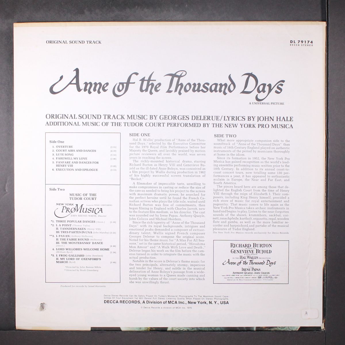 anne of the thousand days by SOUNDTRACK