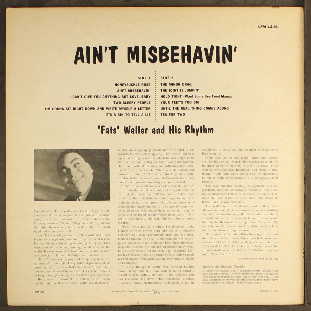 ain't misbehavin' by FATS WALLER