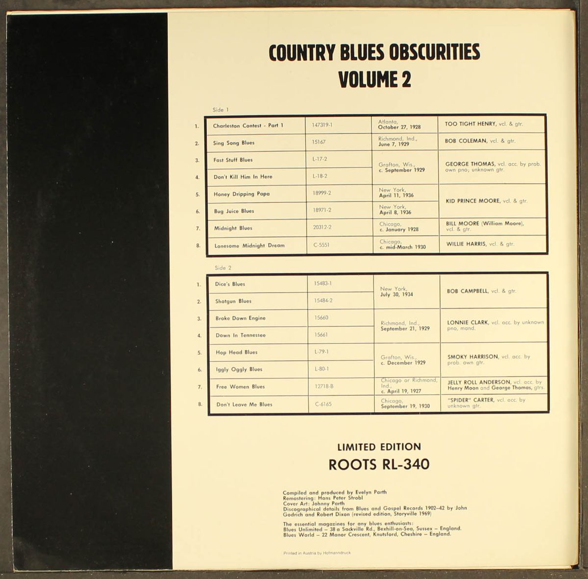country blues obscurities, vol. 2 by VARIOUS