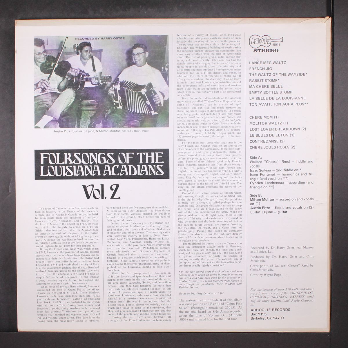 folksongs of the louisiana acadians, vol. 2 by VARIOUS
