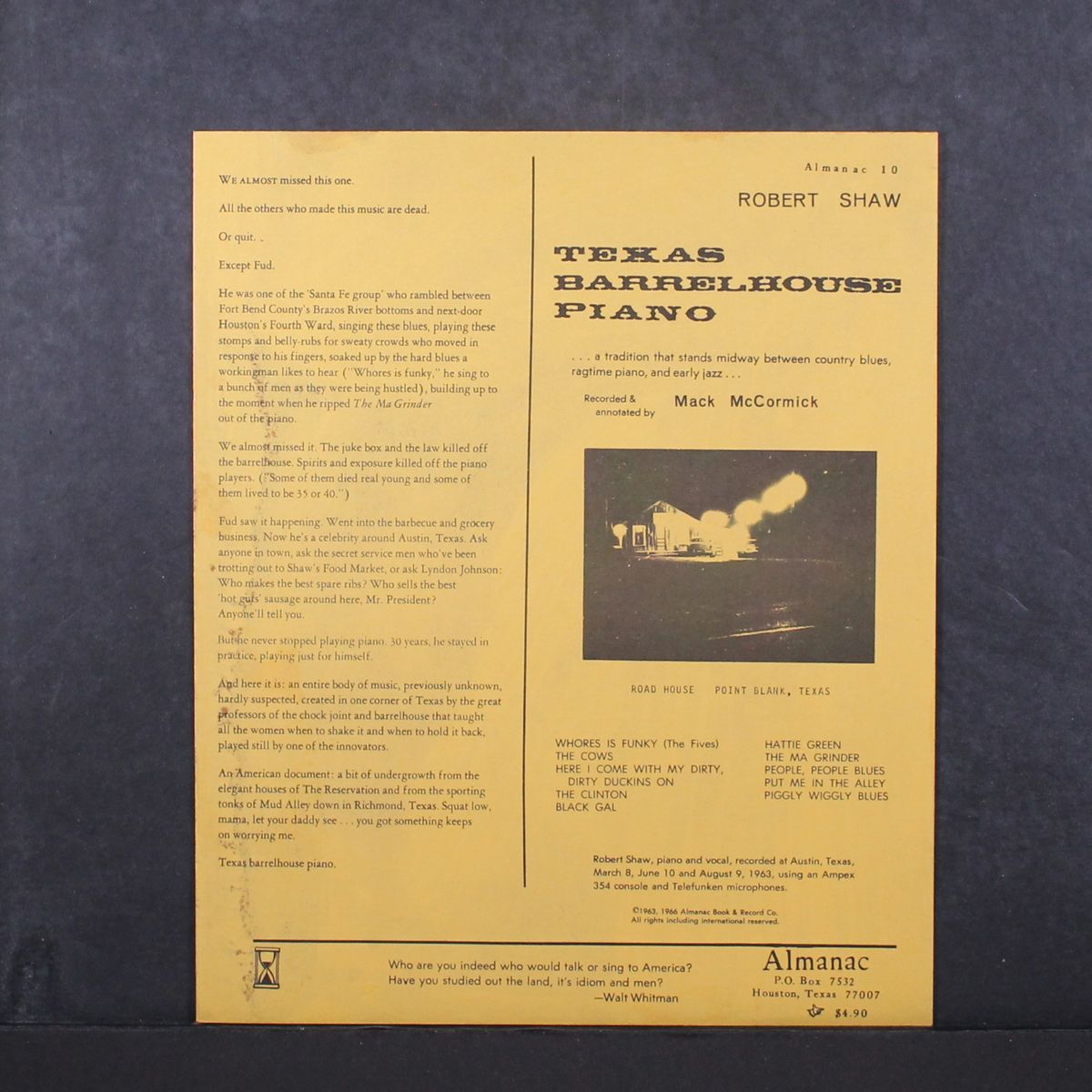 texas barrelhouse piano by ROBERT SHAW