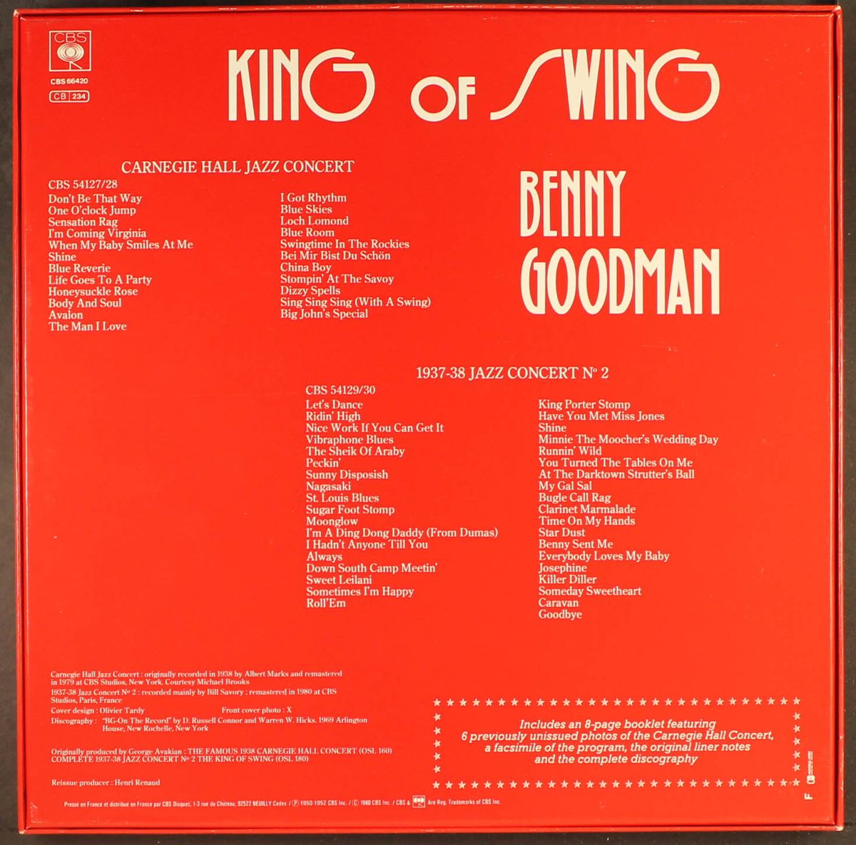 king of swing - 1937-38 jazz concerts by BENNY GOODMAN