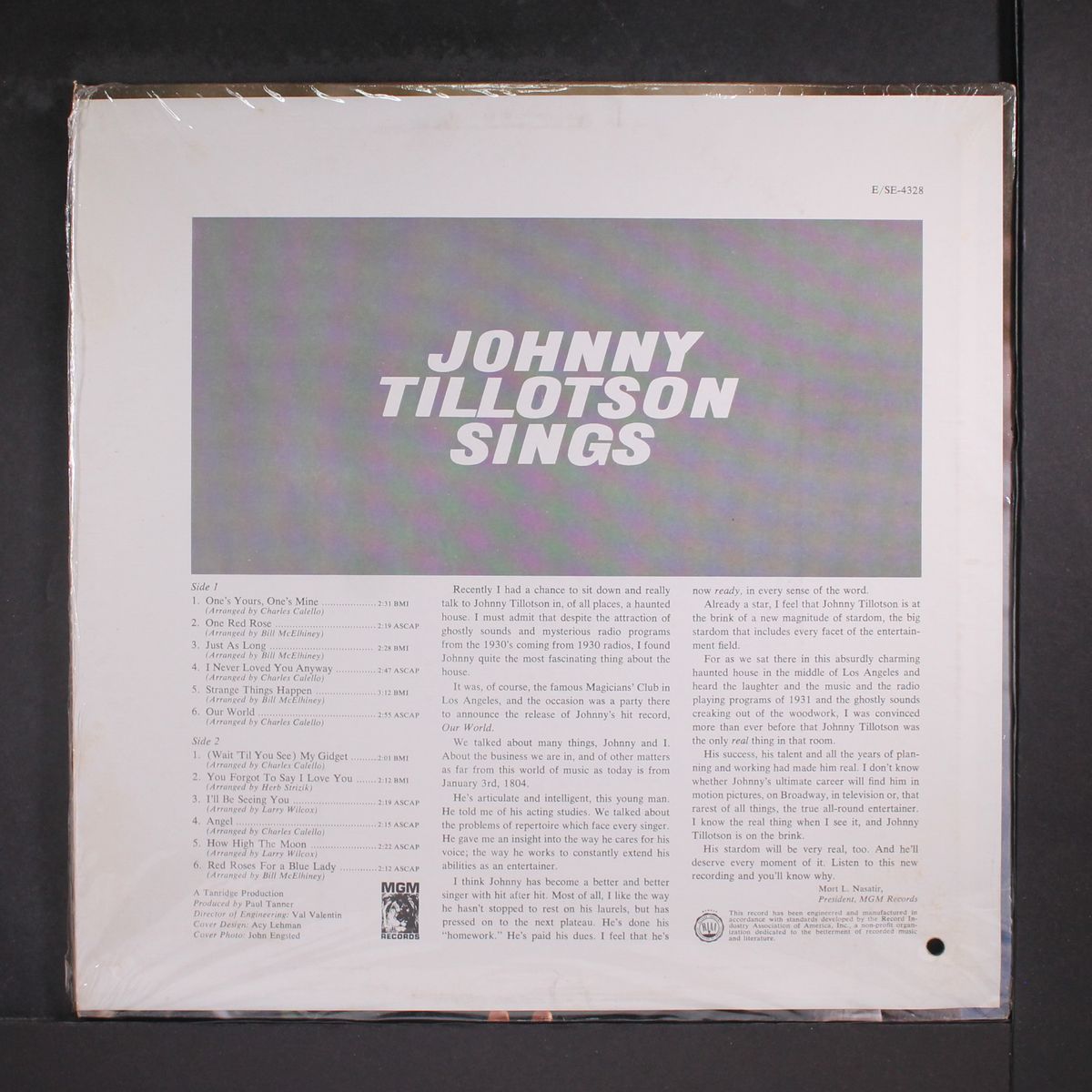 sings by JOHNNY TILLOTSON