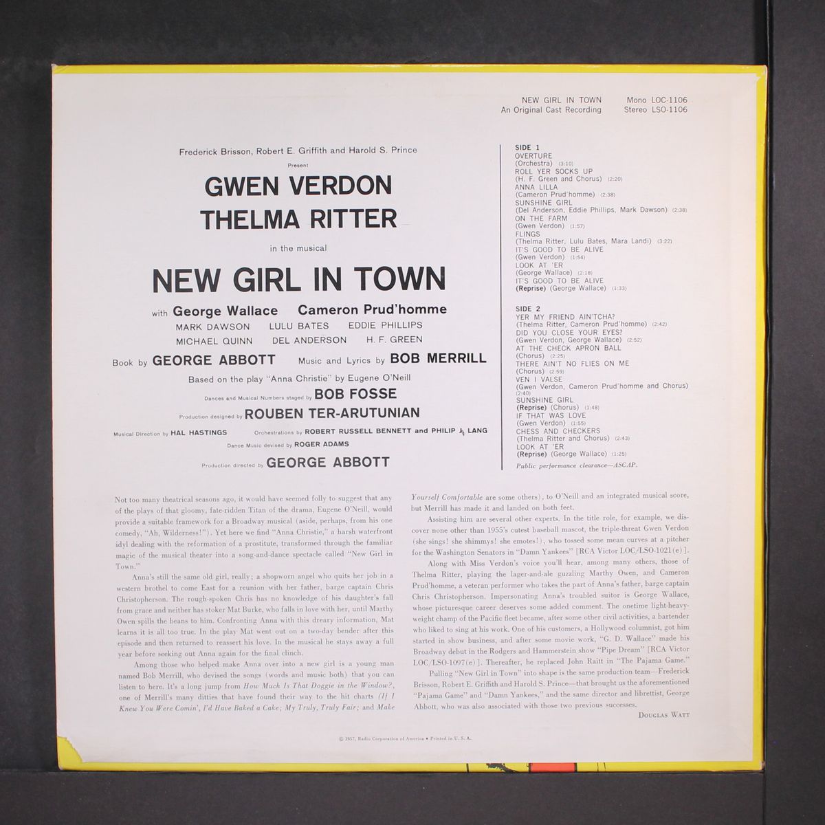 new girl in town by ORIGINAL CAST