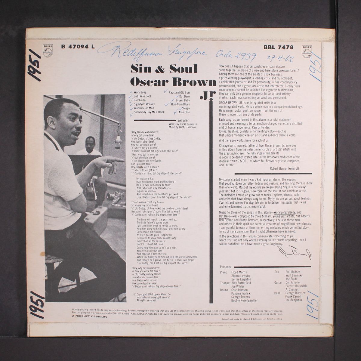 sin & soul by OSCAR BROWN JR.