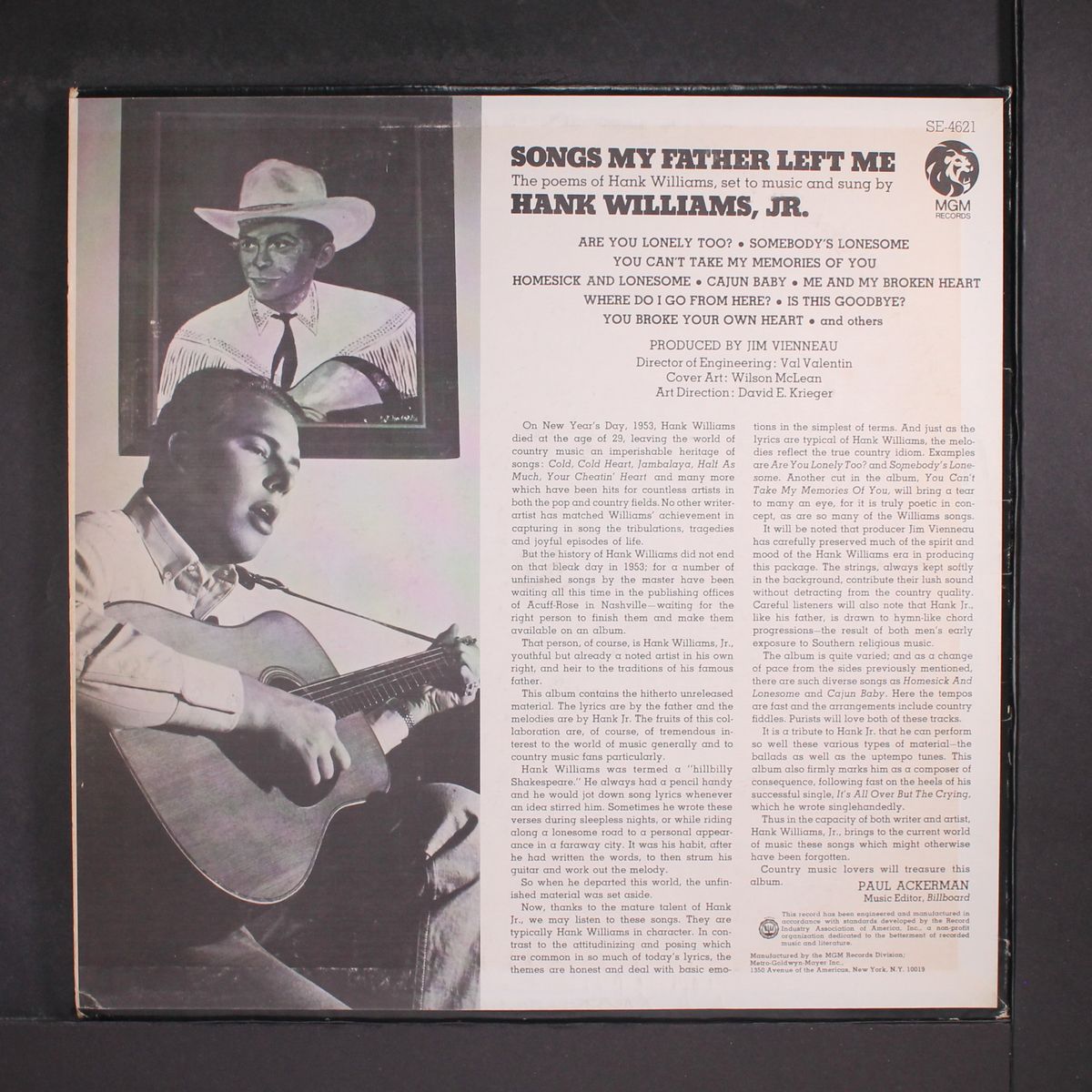 songs my father left me by HANK WILLIAMS, JR.