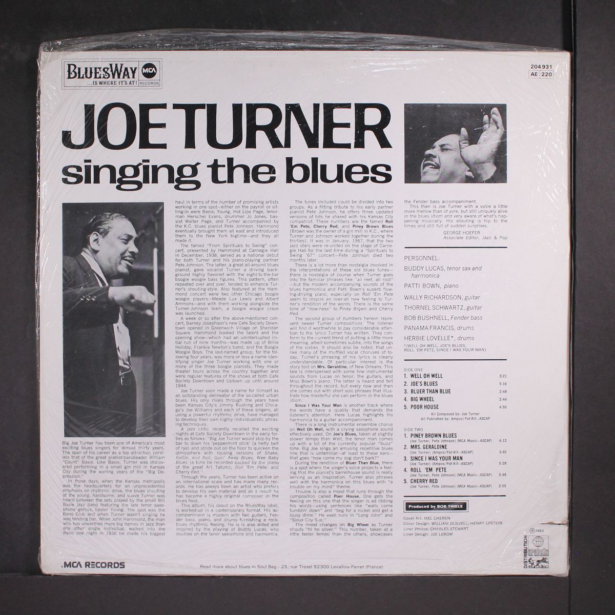 singing the blues by JOE TURNER