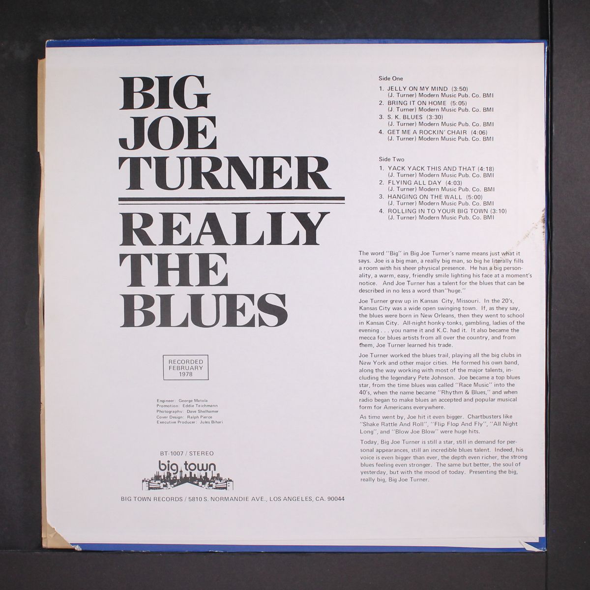 really the blues by JOE TURNER