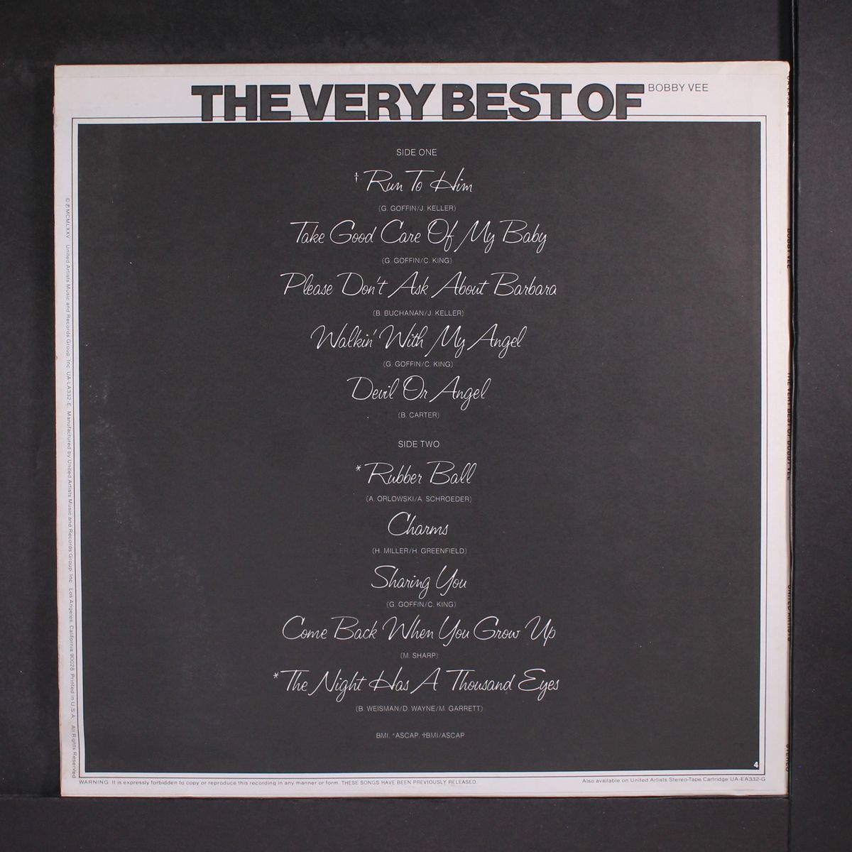 very best of by BOBBY VEE