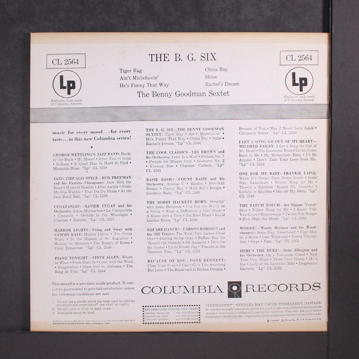 the b.g. six by BENNY GOODMAN