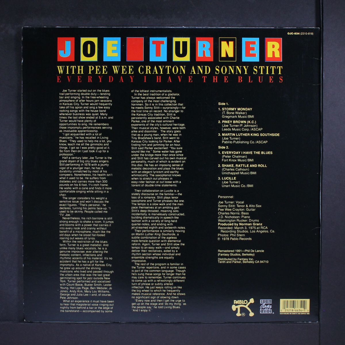 everyday i have the blues by JOE TURNER