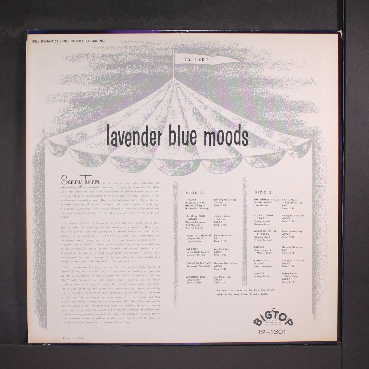 lavender blue moods by SAMMY TURNER