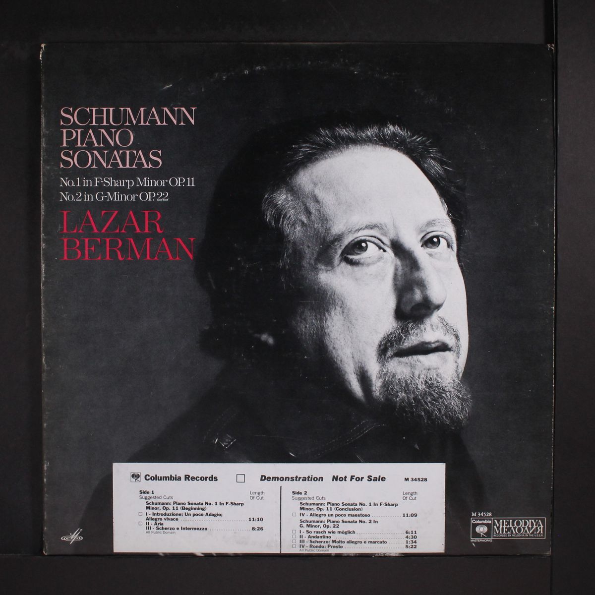 schumann: piano sonatas by LAZAR BERMAN