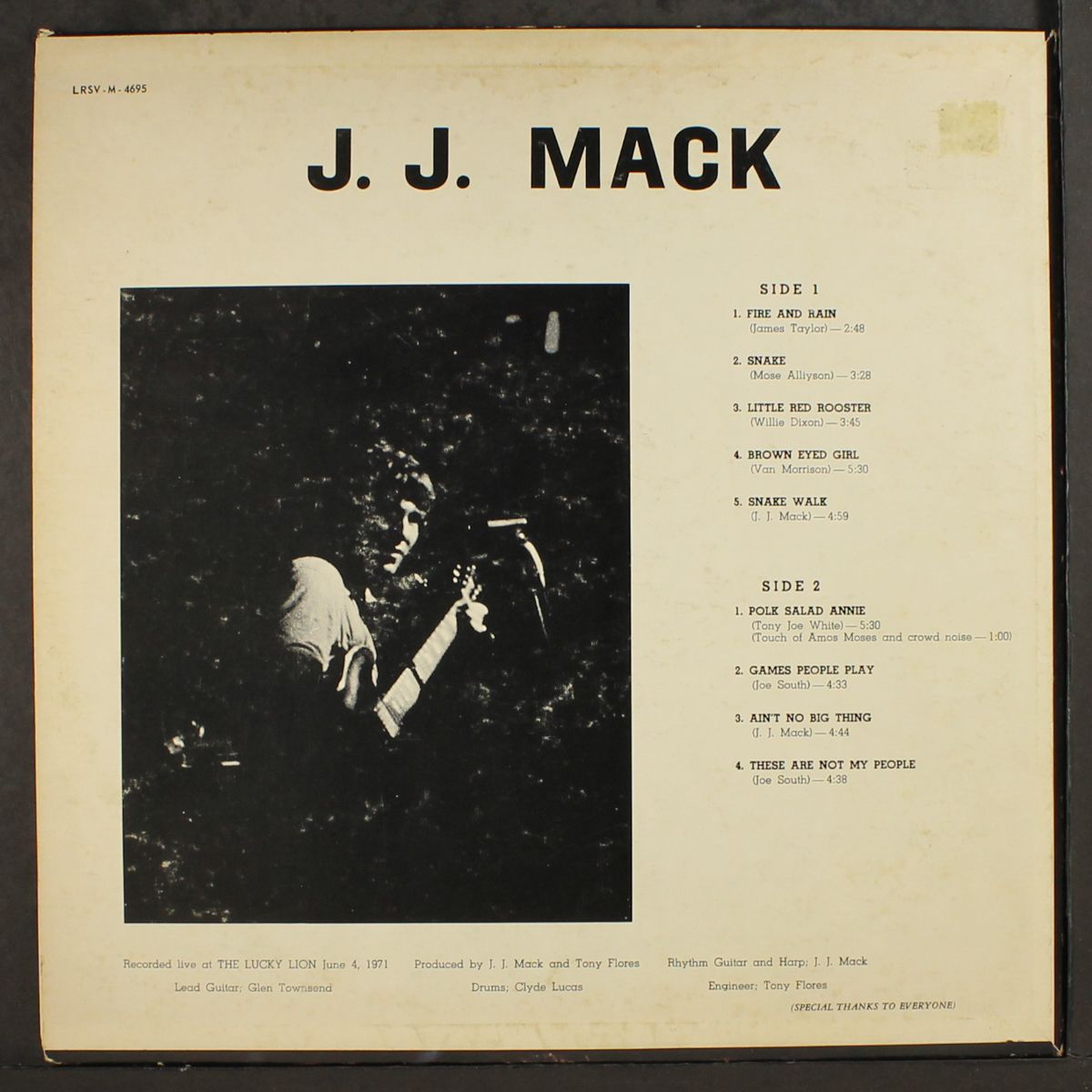 100 per cent live by J.J. MACK