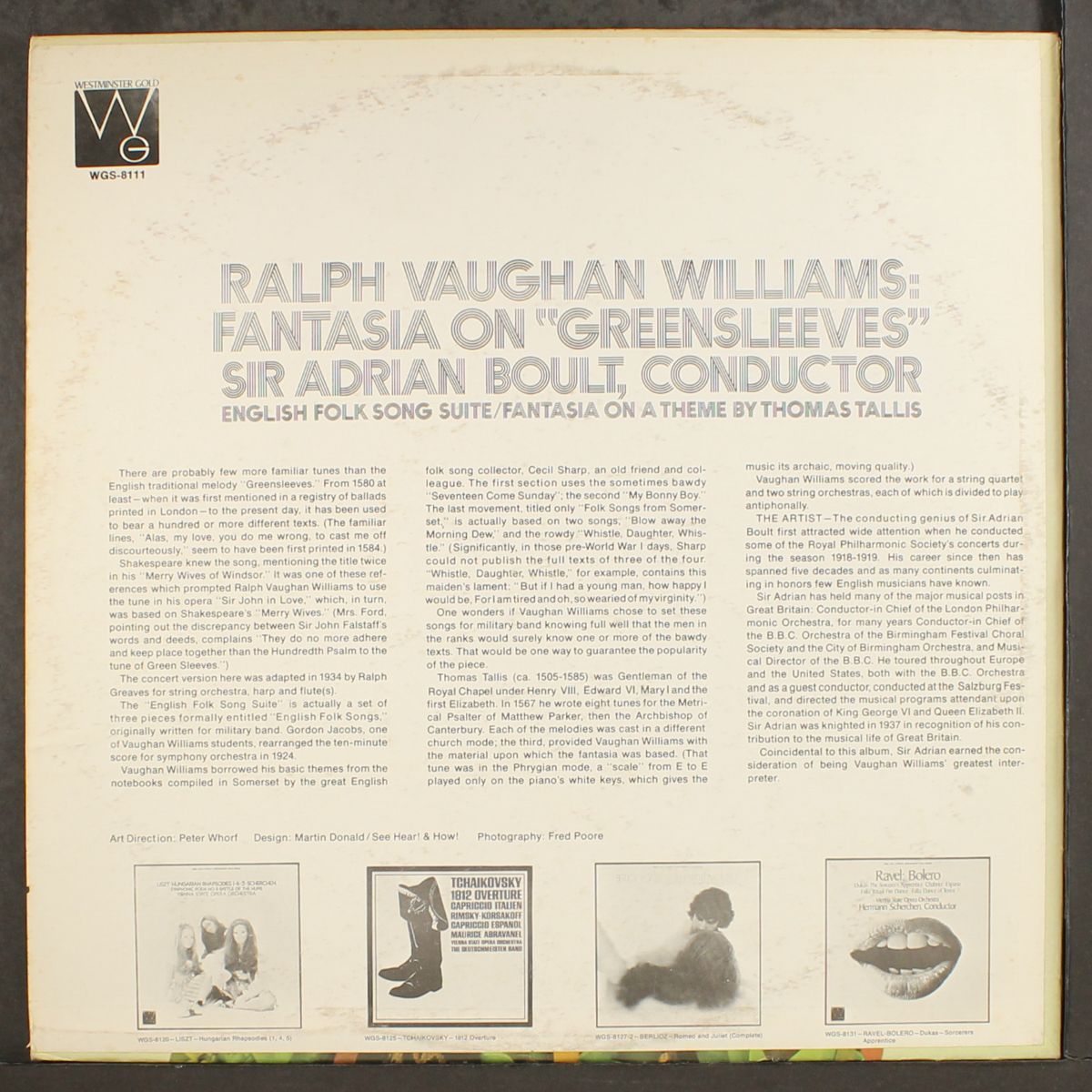vaughan williams: greensleeves by SIR ADRIAN BOULT