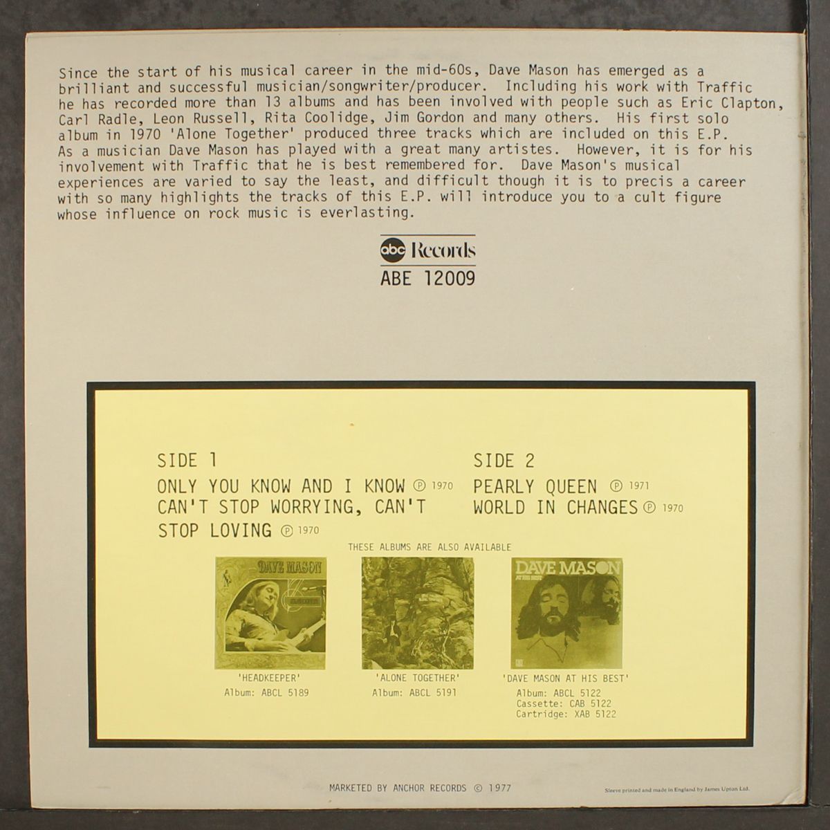 four tracks from dave mason by DAVE MASON